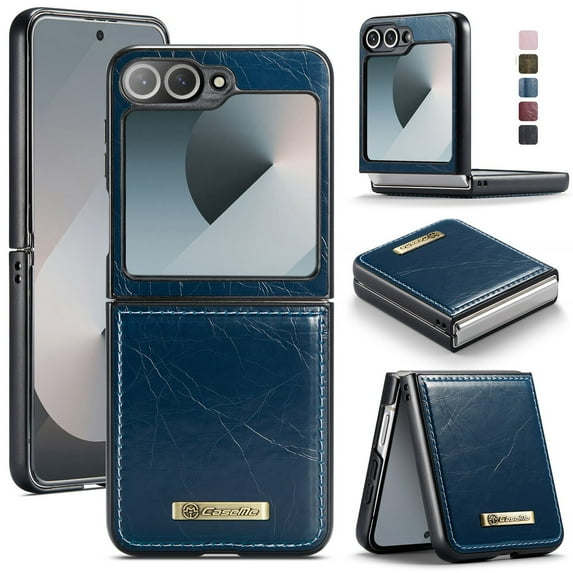 ETFAST Leather Phone Case Wallet With Card Holder Zipper For Samsung Galaxy Z Flip 5 High Quality Leather Phone Case