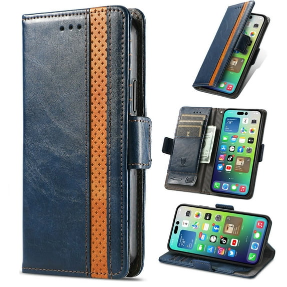 ETFAST Leather Wallet Phone Case For For Redmi 13 13C Quality Leather Phone Case With Card Holder Zipper