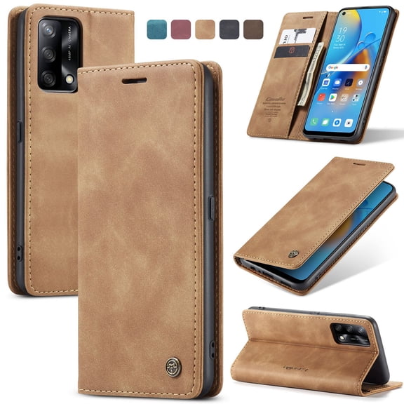 ETFAST Leather Wallet With Card Holder Zipper Phone Case For OPPO F19 F19S High Quality Leather Phone Case