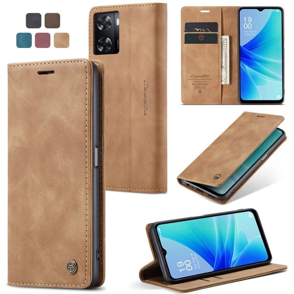 ETFAST Leather Wallet With Card Holder Zipper Phone Case For OPPO Reno A77 A77S High Quality Leather Phone Case