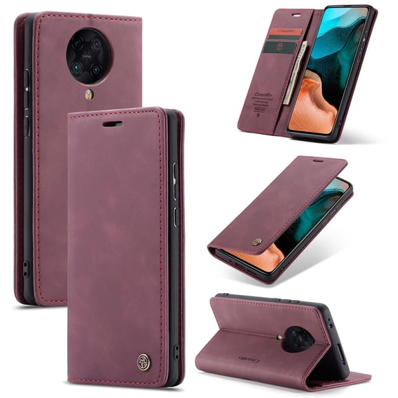 ETFAST Leather Wallet With Card Holder Zipper Phone Case For Redmi K30 Pro High Quality Leather Phone Case