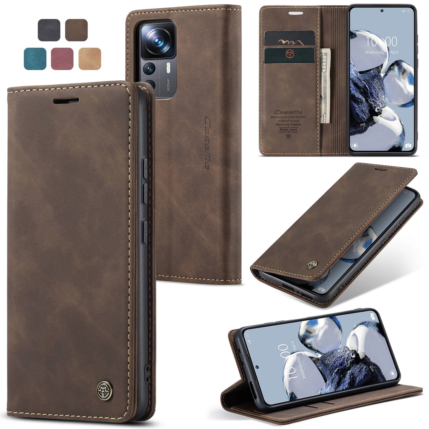ETFAST Leather Wallet With Card Holder Zipper Phone Case For Redmi K50 Ultra High Quality Leather Phone Case