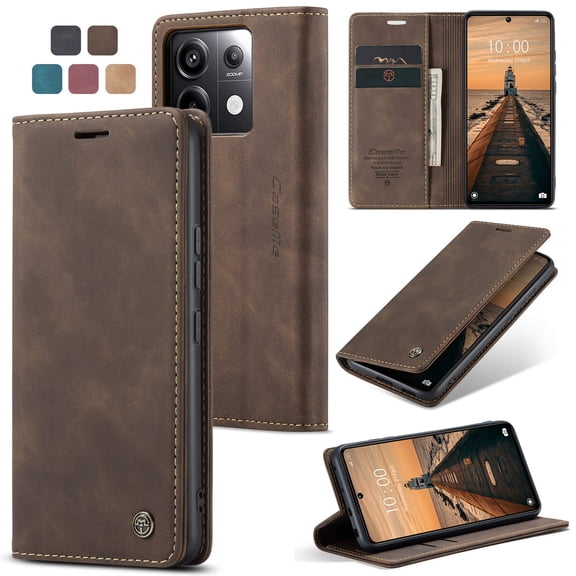 ETFAST Leather Wallet With Card Holder Zipper Phone Case For Redmi K70E High Quality Leather Phone Case