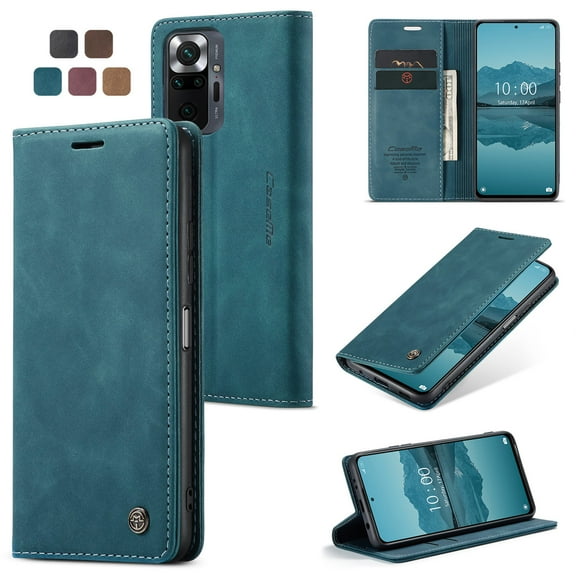 ETFAST Leather Wallet With Card Holder Zipper Phone Case For Redmi Note 10 Pro Max High Quality Leather Phone Case