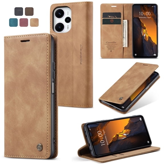 ETFAST Leather Wallet With Card Holder Zipper Phone Case For Redmi Note 12 Turbo High Quality Leather Phone Case