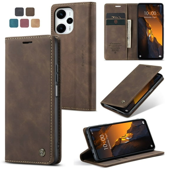 ETFAST Leather Wallet With Card Holder Zipper Phone Case For Redmi Note 12 Turbo High Quality Leather Phone Case