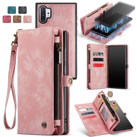 ETFAST Leather Wallet With Card Holder Zipper Phone Case For Samsung Galaxy Note 10 Plus High Quality Leather Phone Case