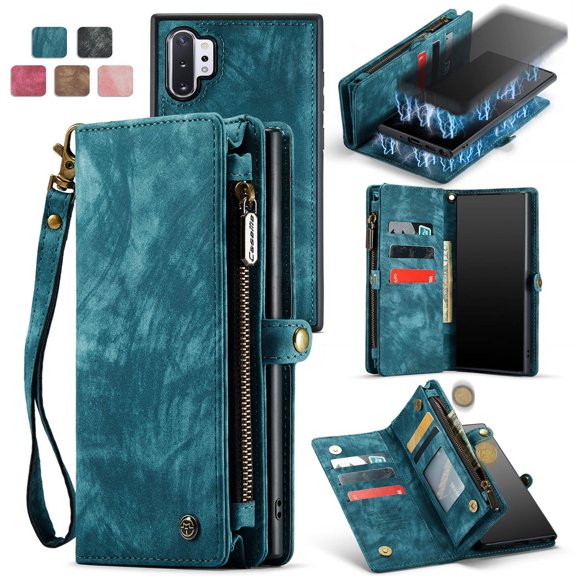 ETFAST Leather Wallet With Card Holder Zipper Phone Case For Samsung Galaxy Note 10 Plus High Quality Leather Phone Case