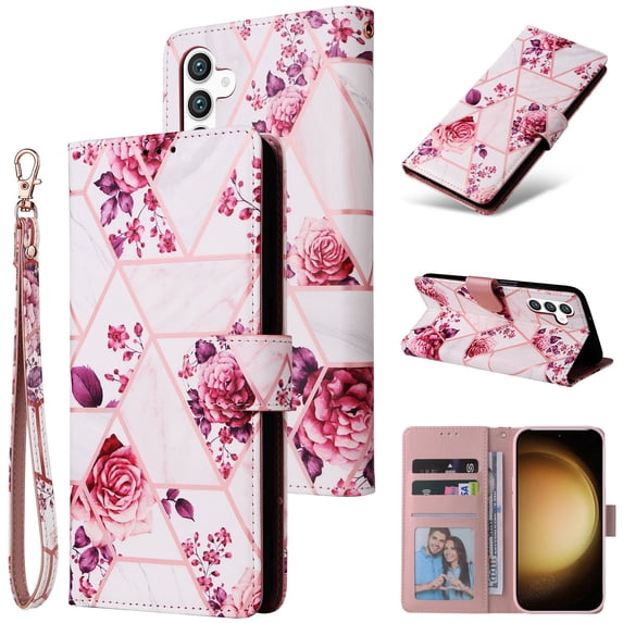 ETFAST Wallet Card Zipper Flip Leather Case For Samsung Galaxy S24 Ultra S24Plus S23 Ultra S23Plus S23FE S22 S21 S21FE S20 S10 Phone Case