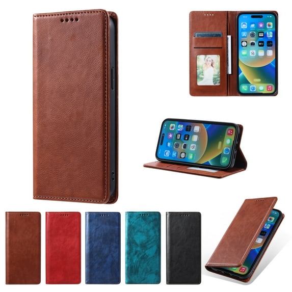 ETFAST Wallet Flip Leather Case For For iPhone 15 Pro Max 15Plus 14 Pro Max 14Pro 14Plus 13 Pro Max 13Pro 13Mini 12Pro 12ProMax 12Mini 11ProMax XsMax XR Phone Case