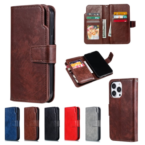 ETFAST Wallet Flip Leather Case For iPhone 15 Pro Max 15Plus 14 Pro Max 13 Pro Max 12 Pro Max 11 X XR XS Max 8 7 6 Plus SE Phone Case