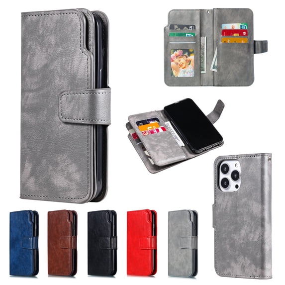 ETFAST Wallet Flip Leather Case For iPhone 15 Pro Max 15Plus 14 Pro Max 13 Pro Max 12 Pro Max 11 X XR XS Max 8 7 6 Plus SE Phone Case
