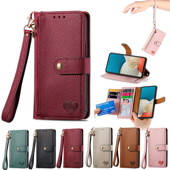 ETFAST Wallet Leather Phone Case For Samsung Galaxy A73 A53 A33 A23 A13Multi Card Zipper Phone case
