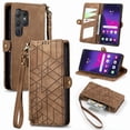 thumbnail image 1 of ETFAST Wallet Leather Phone Case For Samsung Galaxy S24 Ultra S24Plus S23 Ultra S22 Ultra S21 FE S20 Ultra Multi Card Zipper Phone case, 1 of 10