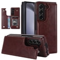 thumbnail image 1 of ETFAST Wallet Leather Phone Case For Samsung Galaxy Z Fold 6 Fold5 Fold4 Fold3 Multi Card Zipper Phone case, 1 of 9