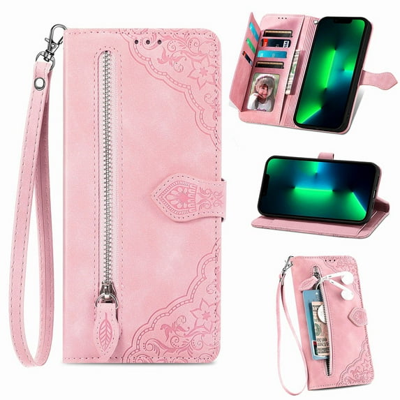 ETFAST Wallet Multi Card Slot Flip Zipper Leather Case For OPPO Reno 11Pro 11F Reno 10 Pro Plus Reno 9 Pro Plus 8Pro 8Lite 8T Reno 7 Pro 6 Pro Plus Reno 5 5A 5F 5Lite 5Z Phone case