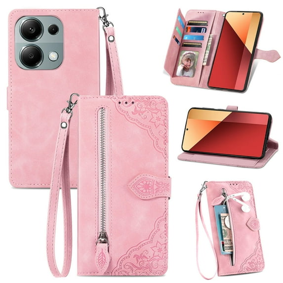 ETFAST Wallet Multi Card Slot Flip Zipper Leather Case For Redmi 13C 12C 11A 10 C 10A 9A 9C 9i Redmi 12 A1 Plus 11Prime A1 A2 A3 Turbo3 Leather Phone case