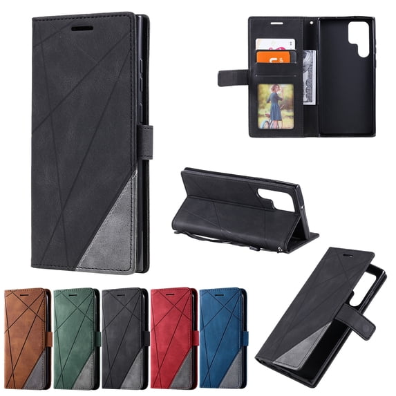ETFAST Wallet Multi Card Slot Flip Zipper Leather Case For Samsung Galaxy S24 Ultra S24Plus S23 Ultra S23Plus S23FE S22 Ultra S21 Ultra S20 S10 S9 Leather Phone case