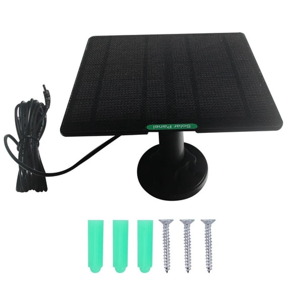 ETFE Solar Energy Panel Builts In Voltages Regulator For Continuous Camera Power SupplyC0rr0s10nResistant Solar Charger Kit With Cable For Rings Compatible Security Cameras