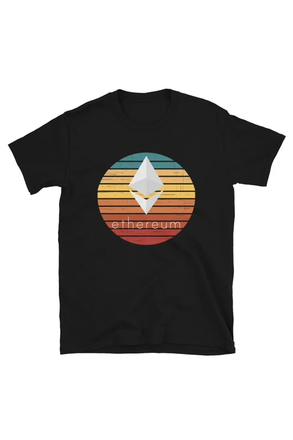 ETH Retro Sunset T-Shirt crypto trader gift tee | eBay