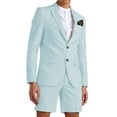 thumbnail image 1 of ETHAN 2 Piece Slim Fit Suits for Men Two Button Shorts Suit Casual Prom Summer Beach Wedding for Juniors 3XL, 1 of 10