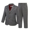 thumbnail image 1 of ETHAN 3 Piece Kids Suit for Boys with Plaid Boy Formal Outfit Suit Toddler Boy Blazer Grey Size 4 Years, 1 of 7