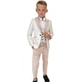 thumbnail image 1 of ETHAN 3 Pieces Boys Suits for Wedding Prom Beige Tuxedo Outfit Elegant Slim Fit Formal for Boys 8, 1 of 8