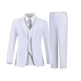 thumbnail image 1 of ETHAN 5 Piece All White Boys Husky Suit Trajes Para Niños Elegantes Outfit Slim Fit for Teens Size 18, 1 of 8