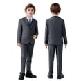 thumbnail image 1 of ETHAN 5 Piece Elegant Suit for Boys Wedding Dresses Slim Fit Formal Suit for Big Boys School Suit 16 Years, 1 of 6