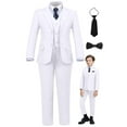 thumbnail image 1 of ETHAN 5-Piece Formal Suit Set Includes Suit Jacket,Comfort Waist Dress Pants,Vest,Dress Shirt,Necktie and Bow Tie 20, 1 of 7