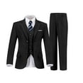 thumbnail image 1 of ETHAN Black 5 Piece Boys Tuxedo Suit Slim Fit Teen Suits for Young Men Boys Suti Size 14, 1 of 8