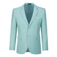 thumbnail image 1 of ETHAN Blazer for Men for Wedding Prom Party Lightweight Casual Solid Two Button Slim Fit Sport Coat for Men Mint Green S, 1 of 7