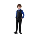 thumbnail image 1 of ETHAN Boy's 5-Piece Suit Boys' Formal Suit Set with Vest Pants and Tie Toddler Formal Dresswear Set Royal Blue 20 Years, 1 of 1