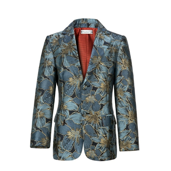 ETHAN Boy's Tuxedo Suit Kids Floral Tuxedo Slim Fit Child Formal Tuxedo for Prom Halloween Christmas Party 3T