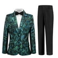 thumbnail image 1 of ETHAN Boys 3 Pieces Suit Colour Jacquard Slim Fit Jacket Pants Set for Wedding Prom Party Tuxedo with Kids Bow Tie 18, 1 of 9
