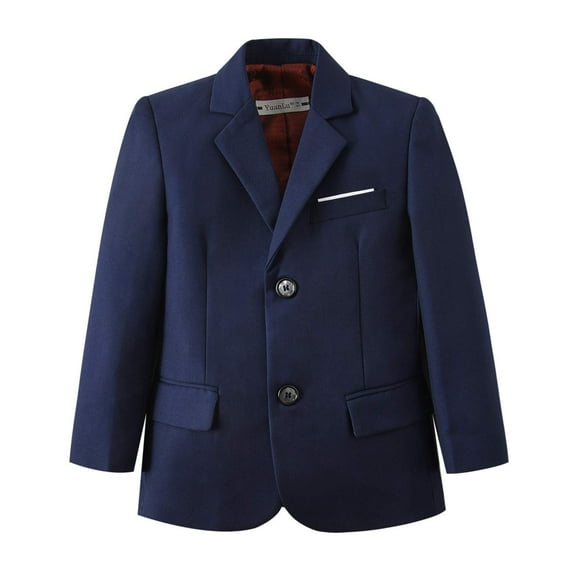 ETHAN Boys Formal Blazer School Jacket Navy Blue Plaid 10 Years