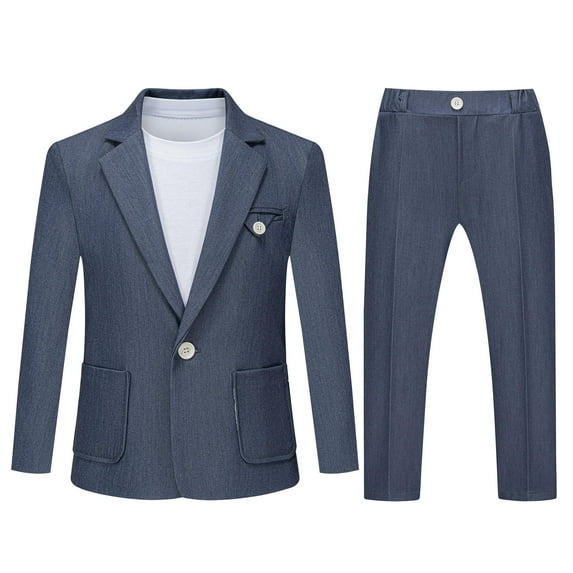 ETHAN Boys Kids Tuxedo for Wedding Set Ring Bearer Outfit Dress Clothes for Young Boys Size 16