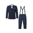 thumbnail image 1 of ETHAN Boys Navy Blue Kid Suit for Toddler Teenager Youth Boys Tuxedo Suit Dress Clothes Slim Fit 6 Years, 1 of 6