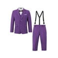thumbnail image 1 of ETHAN Boys Purple Suits for Easter Outfit Toddler Boys Wedding Suit for Boys 2T with Kids Suspenders, 1 of 6