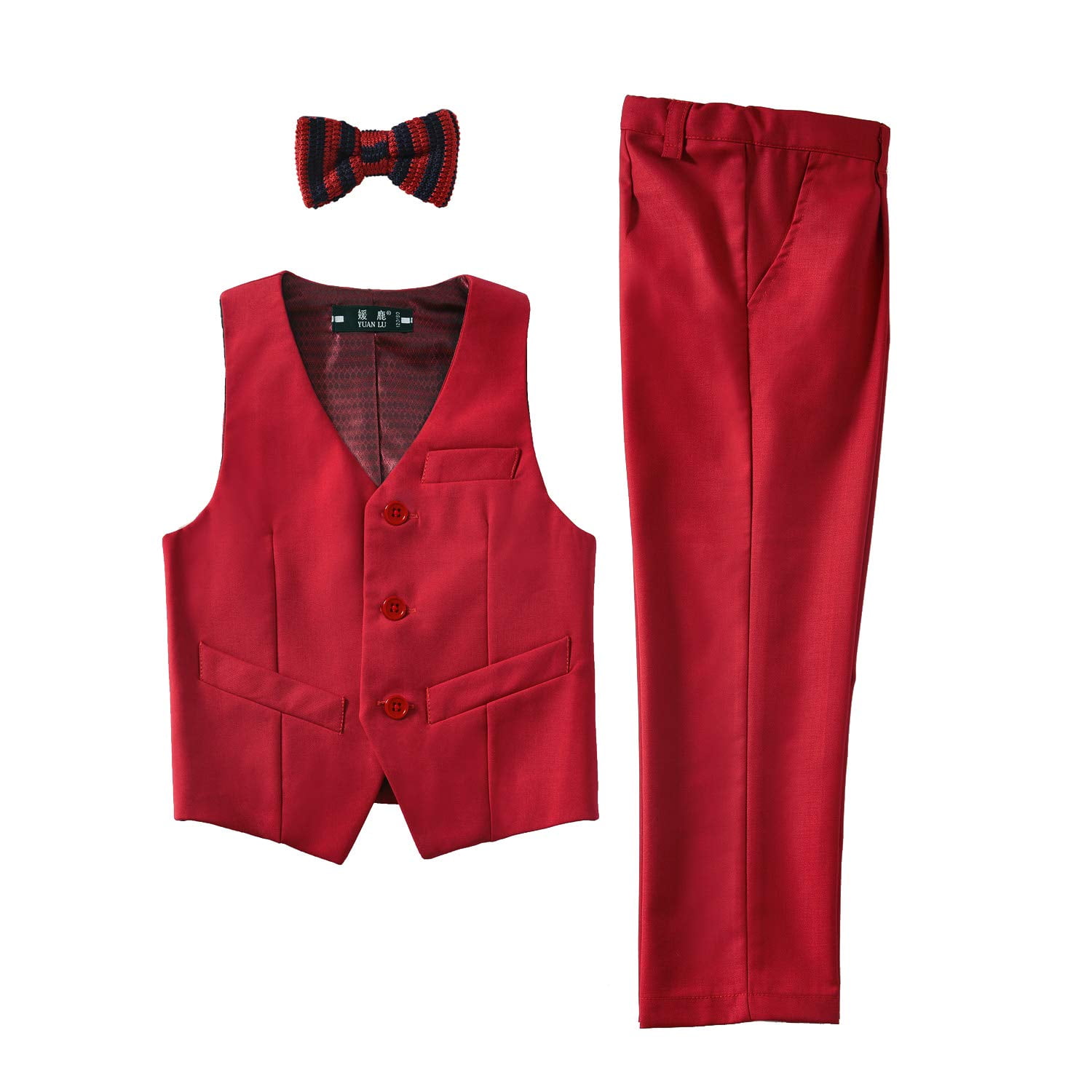 Boys Half Sleeves Suit - Red main image 1
