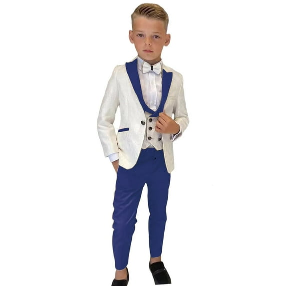 ETHAN Boys Slim Fit Suit Tuxedo for Young Men 3 Piece Suit Set Formal Wedding Suit for Boys 18