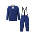 thumbnail image 1 of ETHAN Boys Suit for Kids 3 Pieces Formal Dresswear Set Teen Boys Tuxedo Suits for Wedding Graduation, 1 of 6