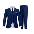 thumbnail image 1 of ETHAN Boys Suits 5 Piece Formal Suit Set Slim Fit Formal Dress Clothes Ring Bearer Outfit for Kids 2T, 1 of 8