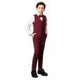 thumbnail image 1 of ETHAN Boys' Suits Formal Slim Fit Tuxedo Boys Vest and Pants Set for Teens Dress Clothes Wedding Outfit with Tie 4Y, 1 of 9