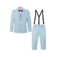 thumbnail image 1 of ETHAN Boys Suits Light Blue Suit for Boy Slim Fit Formal Toddler Kids 3Pcs Vest Dress Pants Blazer Ring Bearer Outfit 20Y, 1 of 6