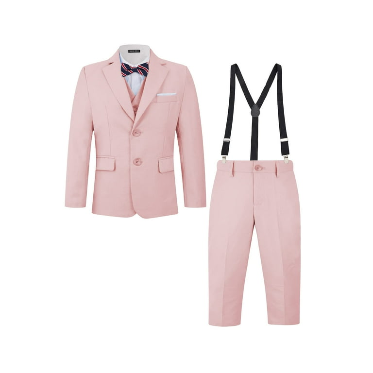 ETHAN Boys Suits Light Pink Suit for Boy Slim Fit Formal Toddler