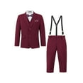 thumbnail image 1 of ETHAN Burgundy Boys Easter Outfit Slim Fit Boy Suits for Wedding Boys Suit Size 14, 1 of 6