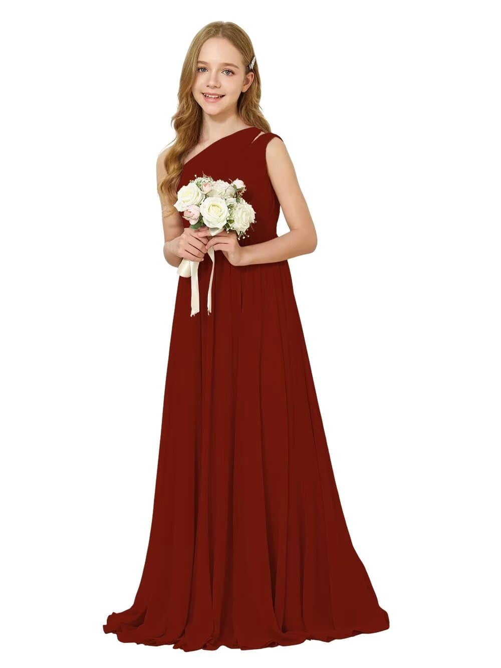 white christmas dresses Wine Red Burgundy Chiffon Bridesmaid Dress Prom Dress Strapless Beaded Dress Size 18w---Bust 45 Waist 38.25 Hips 47.5 Shoulder to Floor 61 main image 1