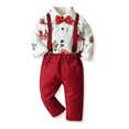 thumbnail image 1 of ETHAN Colorful Plaid Toddler Boys Evening Party Suit Long Pant and Shirt Tie Sets Red 4T, 1 of 7