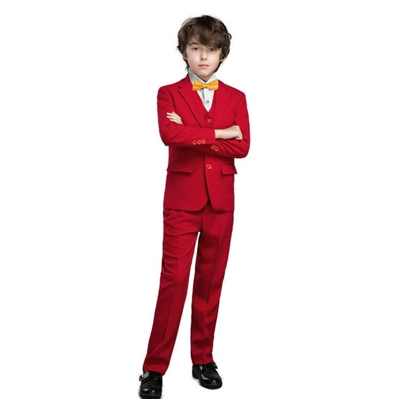 ETHAN Elegant Boys Slim Fit 3 Piece Suit Boys Suit Formal Jacket Coat Pant Suit Size 6 Years